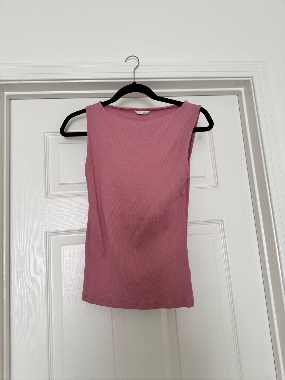 Zara Sleeveless Pink Boatneck Women's Top